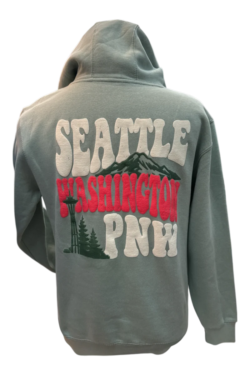 Seattle Puffy Letters Hoodie