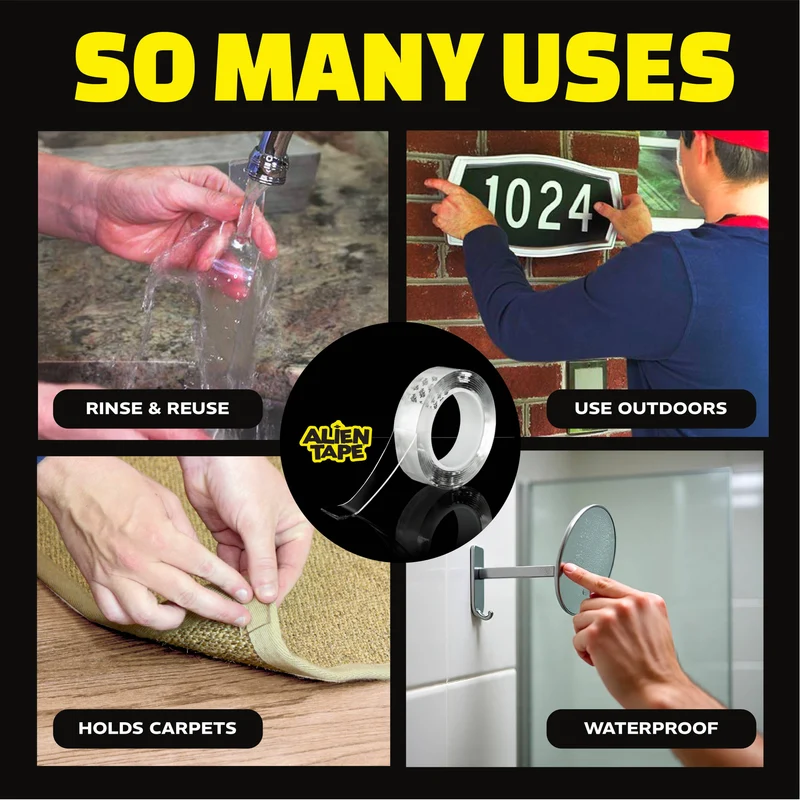 Alien Tape dubbelzijdige Nano-Grip tape zonder lijm