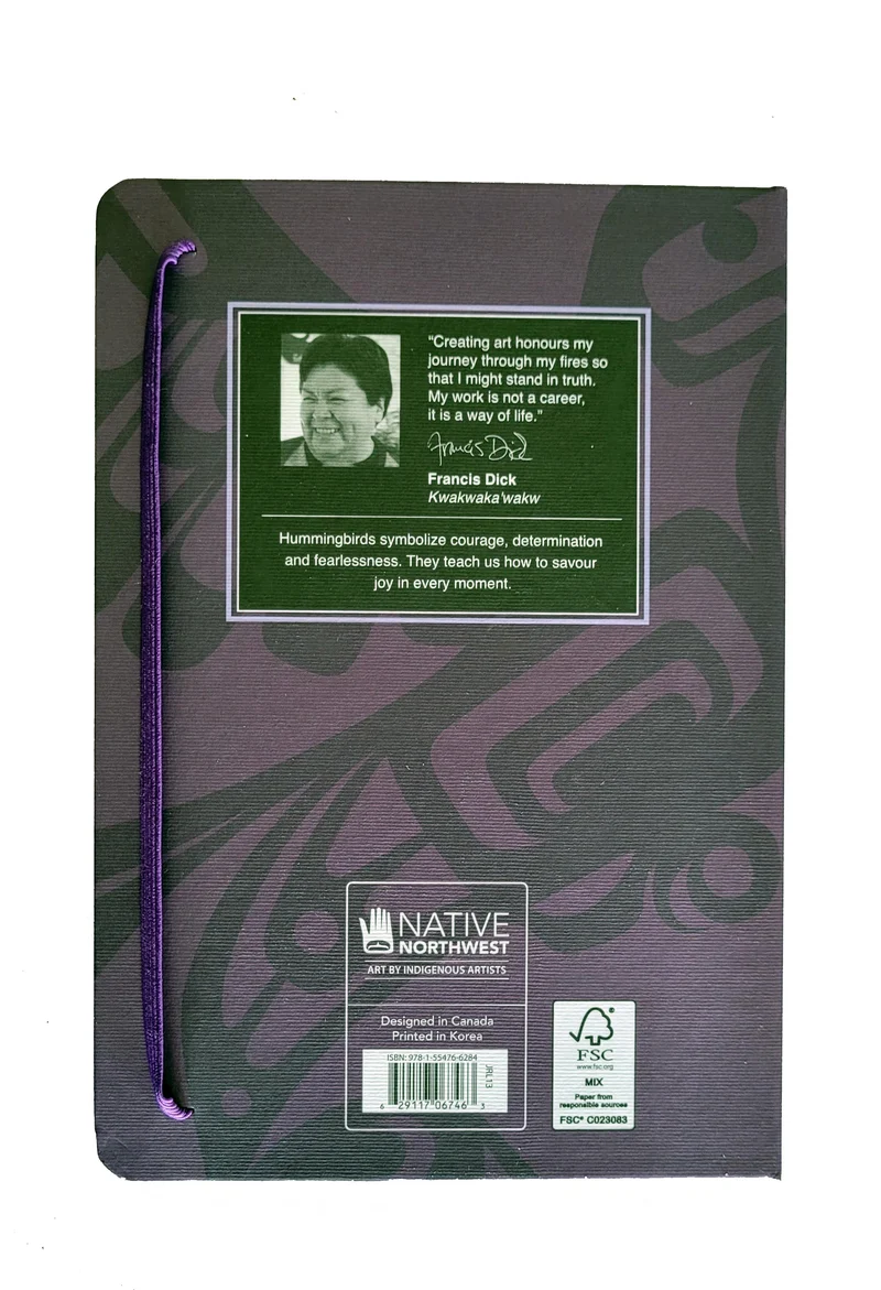 "Hummingbird" Journal by Northwest Coast Native artist Francis Dick - temporarily out of stock; taking pre-orders