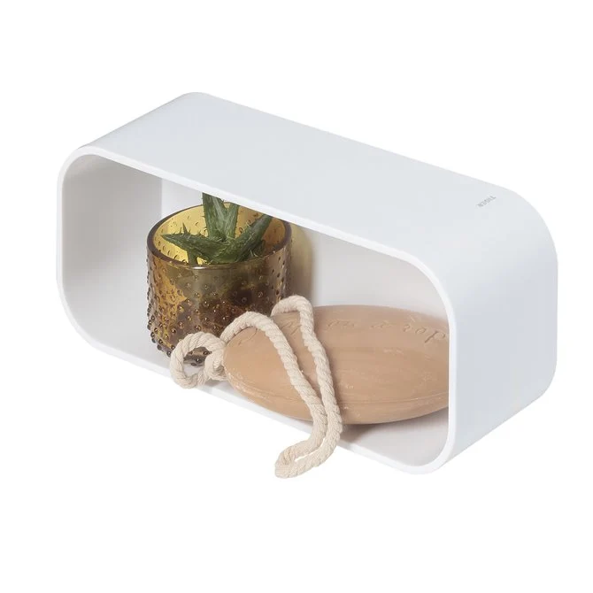 Kleefbaar wandrek/douchemand van 25 cm met waterafloop - Tiger
