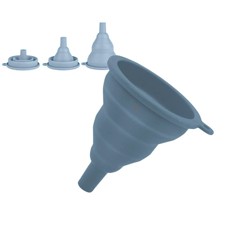 Vouwbare trechter uit silicone aquablauw met Ø 8 5 cm - Dotz