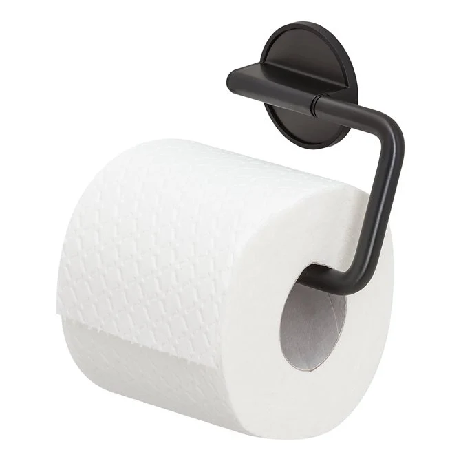 Toiletrolhouder Zwart zonder klep met tape te bevestigen Tune van Tiger