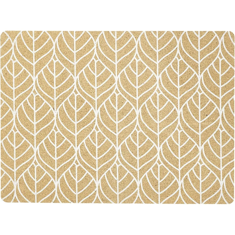 Placemat kurk - graphic leave - 40 cm x 30 cm - Zeller