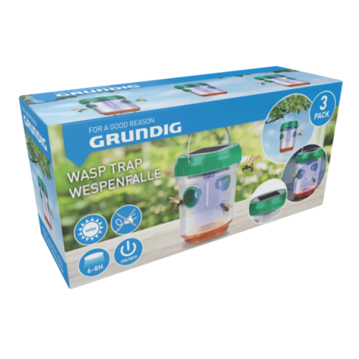 Wespenval met solar lamp - set van 3 - Grundig