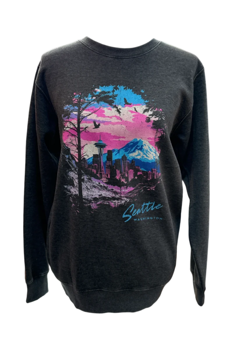 Pink Sky Crew Neck Sweatshirt
