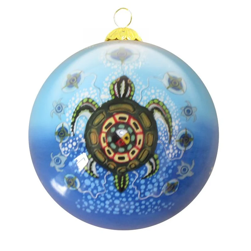 "Medicine Turtle" glass ornament design by Native Artist Jack Jacko