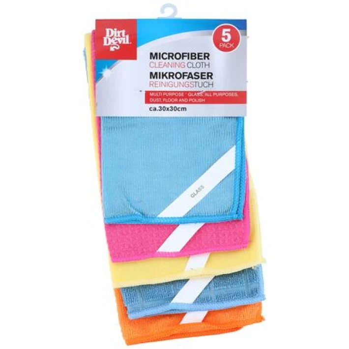 Microvezeldoeken set van 5 stuks 30 x 30 cm - Dirt Devil
