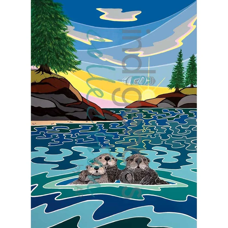 "Melts My Heart" Tea Towel by Coast Salish artist, Shelley Davies