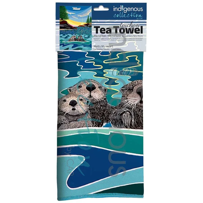 "Melts My Heart" Tea Towel by Coast Salish artist, Shelley Davies