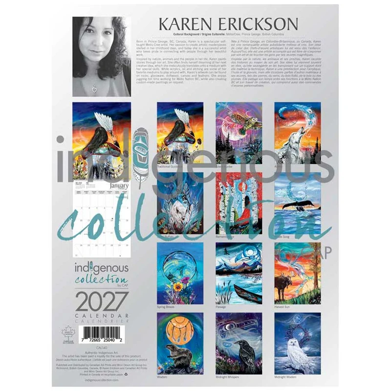 2027 Wall Calendar by Karen Erickson