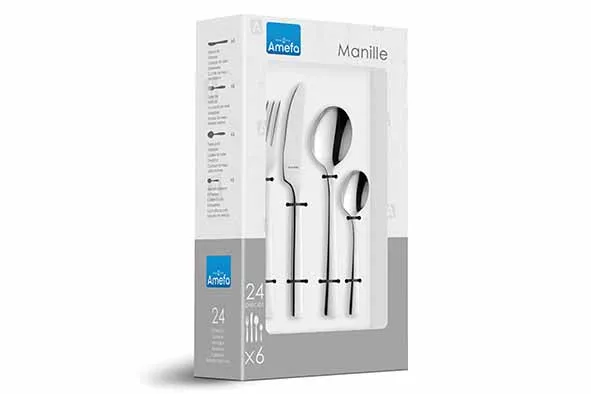 Bestekset Manille 24-delig - zilver - Amefa
