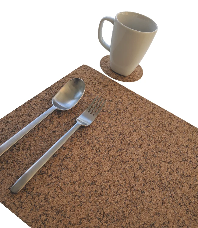 Onderzetters kurk - anti-slip - tafelbescherming - 6 stuks per verpakking