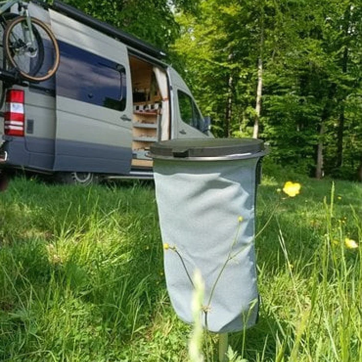 Flextrash duurzame afvalbak van gerecycled PET voor camper en caravan