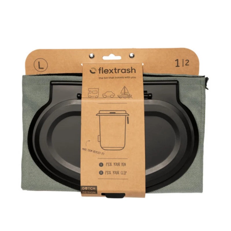 Flextrash duurzame afvalbak van gerecycled PET voor camper en caravan