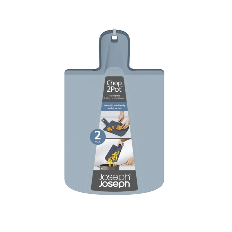 Snijplank Chop2Pot opvouwbaar klein - Set van 2 stuks grijs van Joseph Joseph
