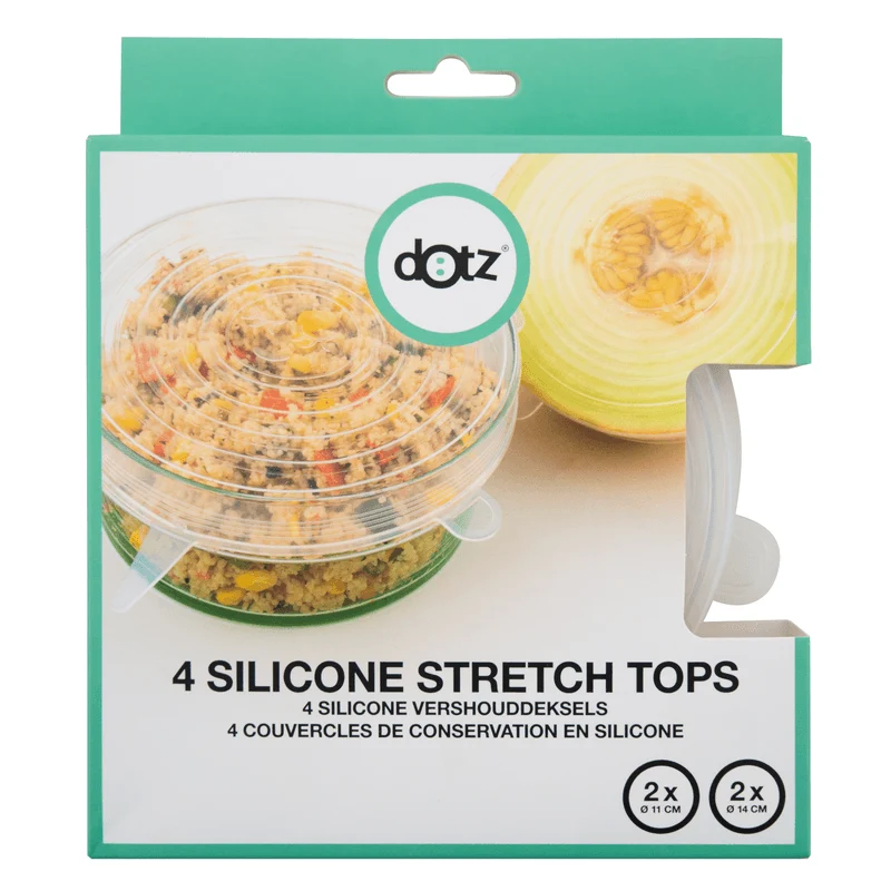 Sets van silicone vershouddeksels transparant