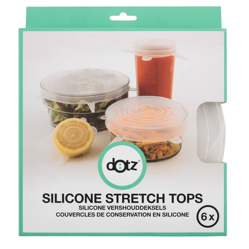 Sets van silicone vershouddeksels transparant