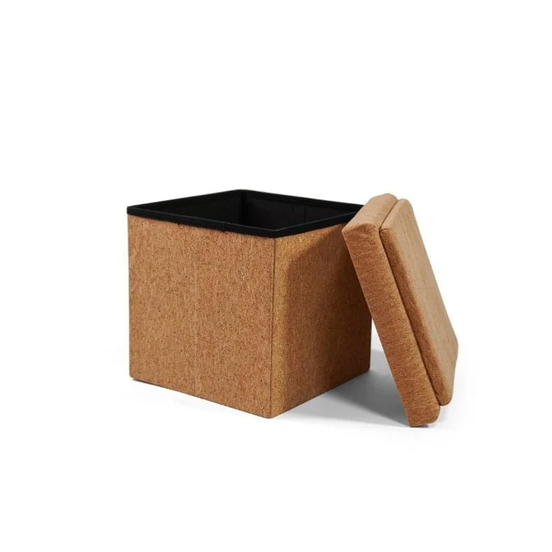 Poef, opbergbox en bijzettafel in 1 - Vierkante of ronde vorm Ottoman - Human Comfort
