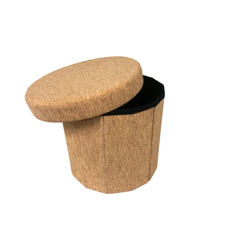 Poef, opbergbox en bijzettafel in 1 - Vierkante of ronde vorm Ottoman - Human Comfort