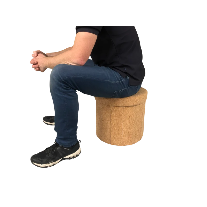 Poef, opbergbox en bijzettafel in 1 - Vierkante of ronde vorm Ottoman - Human Comfort