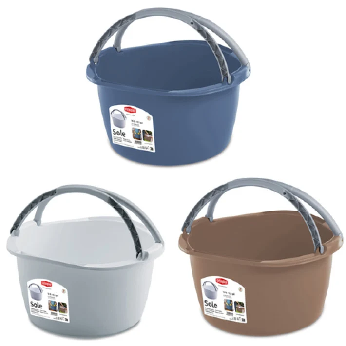 Stefanplast Sole ronde afwasteil 16L met dubbele draaghendels