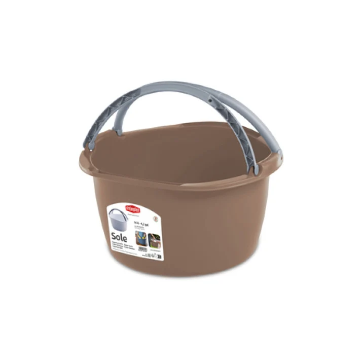 Stefanplast Sole ronde afwasteil 16L met dubbele draaghendels