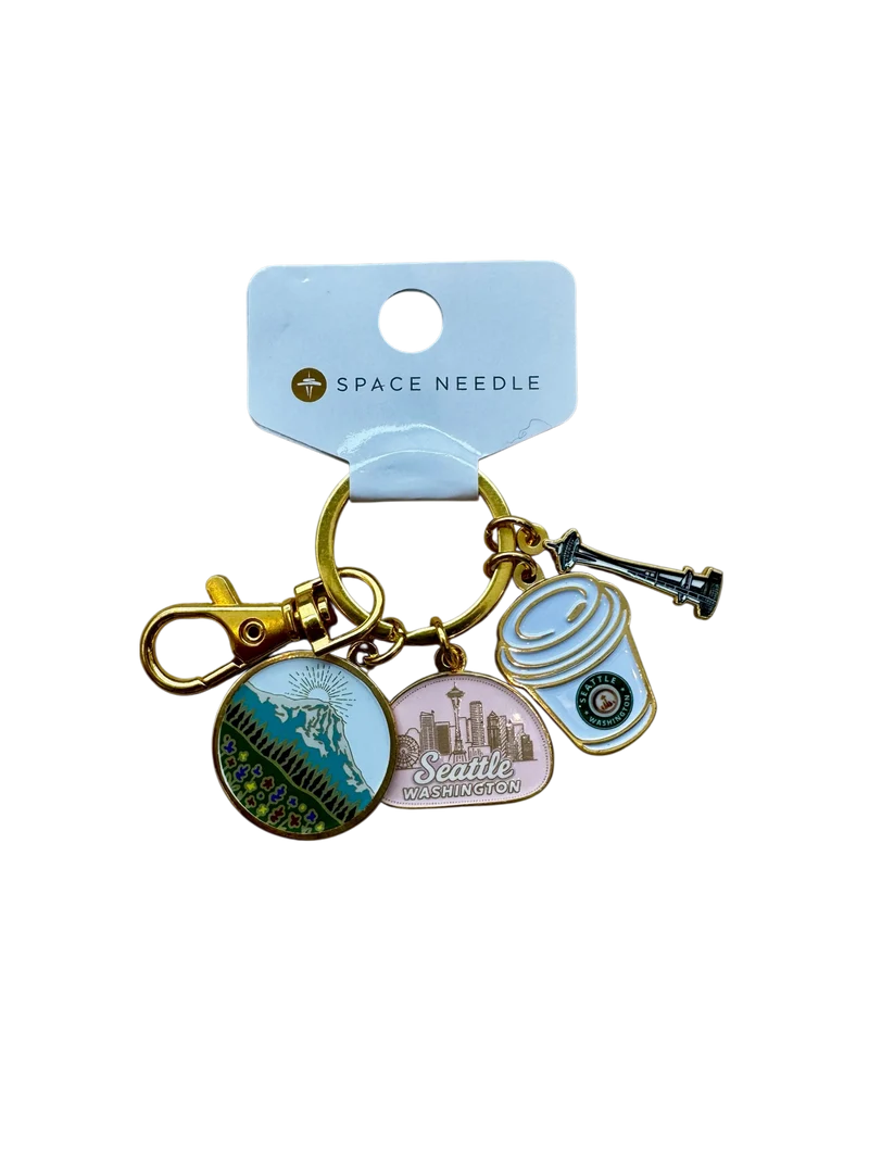 Chunky Charm Key Chain Gold