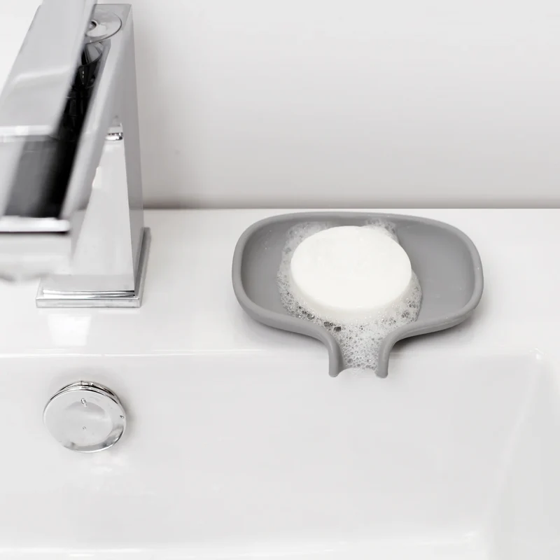 Zeepschoteltje uit siliconen - anti-slip met afdruip gootje - Flow™ - Bosign