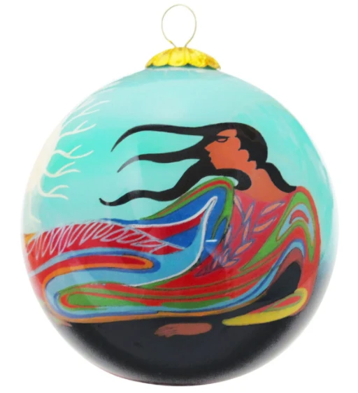 "Mother Earth" Glass Ornament, artwork by Native artist Maxine Noel