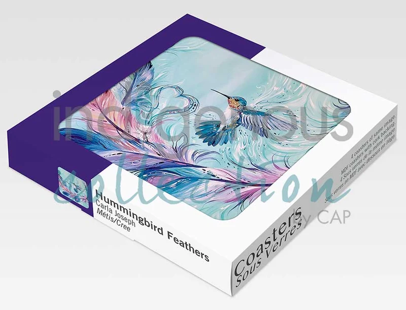 Hummingbird Feathers Coasters