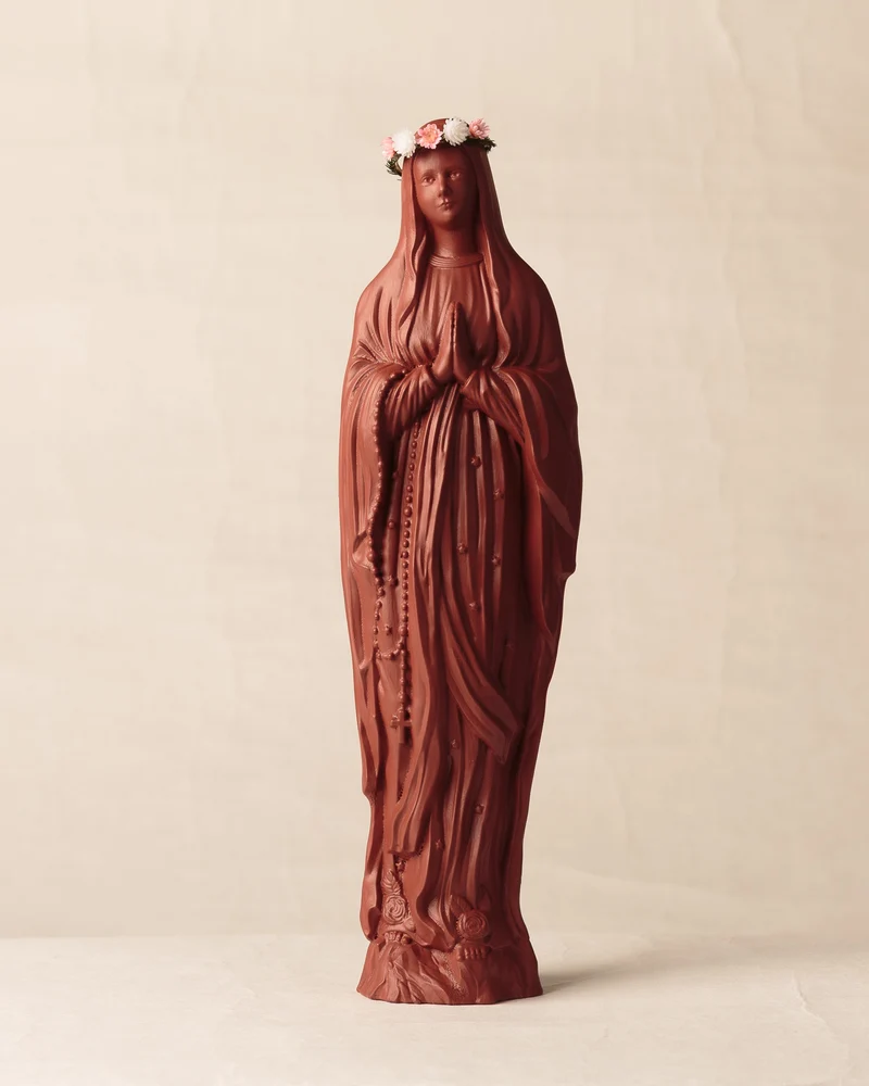 Vierge Sapristi V2 couronnée de fleurs