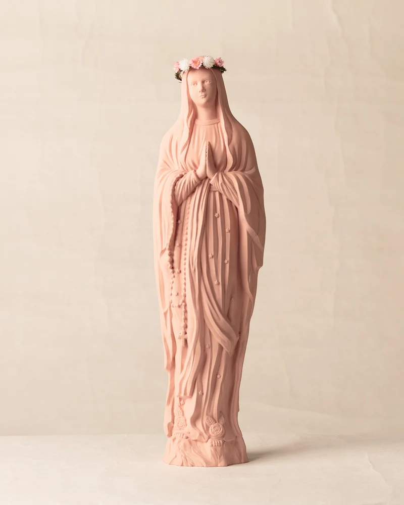 Vierge Sapristi V2 couronnée de fleurs