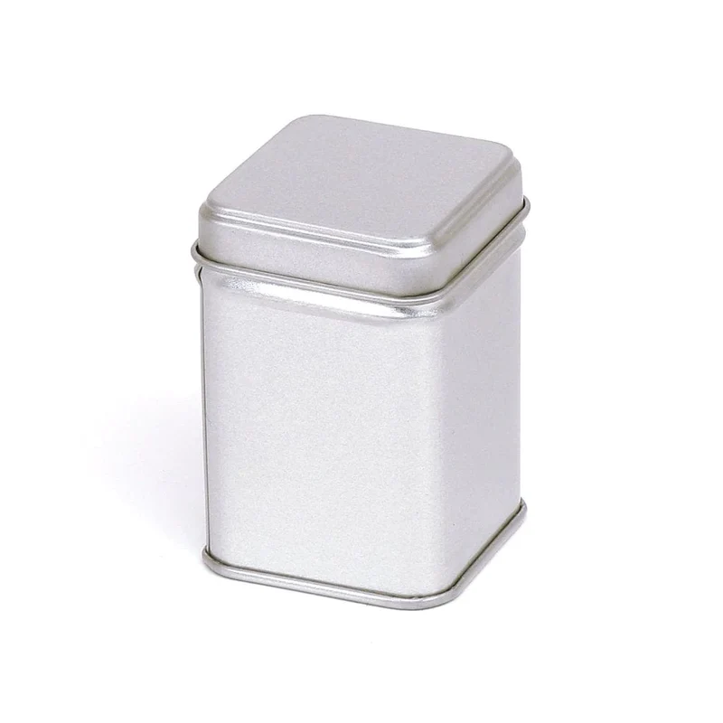 Zilver Vierkant kruidenpotje met schuifdeksel met een volume van 75 ml