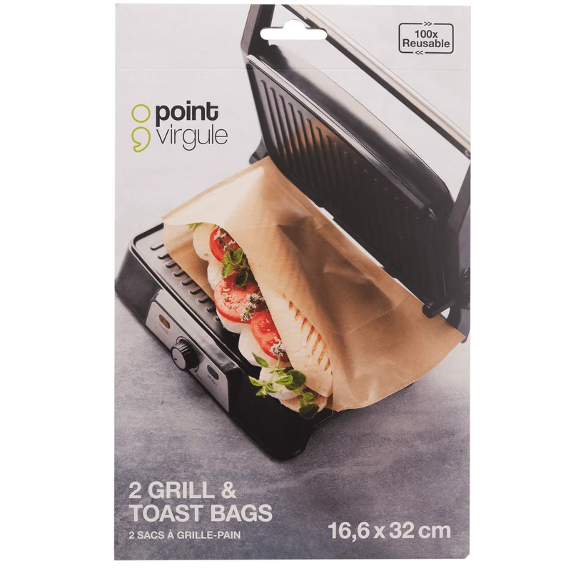 Set van 2 herbruikbare grill-en toast zakjes uit glasvezel - Point-Virgule