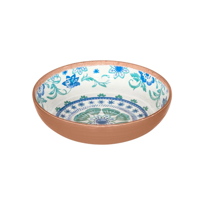 Duurzaam stijlvol servies met zuiderse print uit melamine Rio Turquoise Floral
