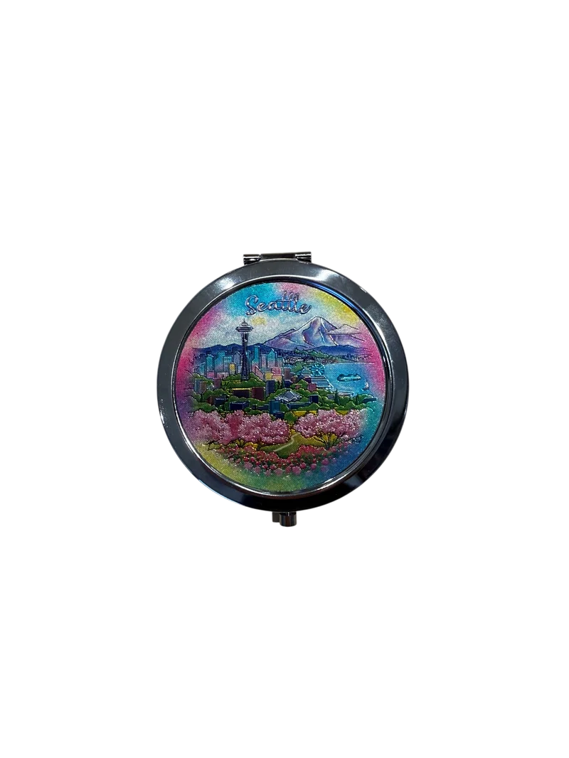 Seattle Floral Compact Mirror
