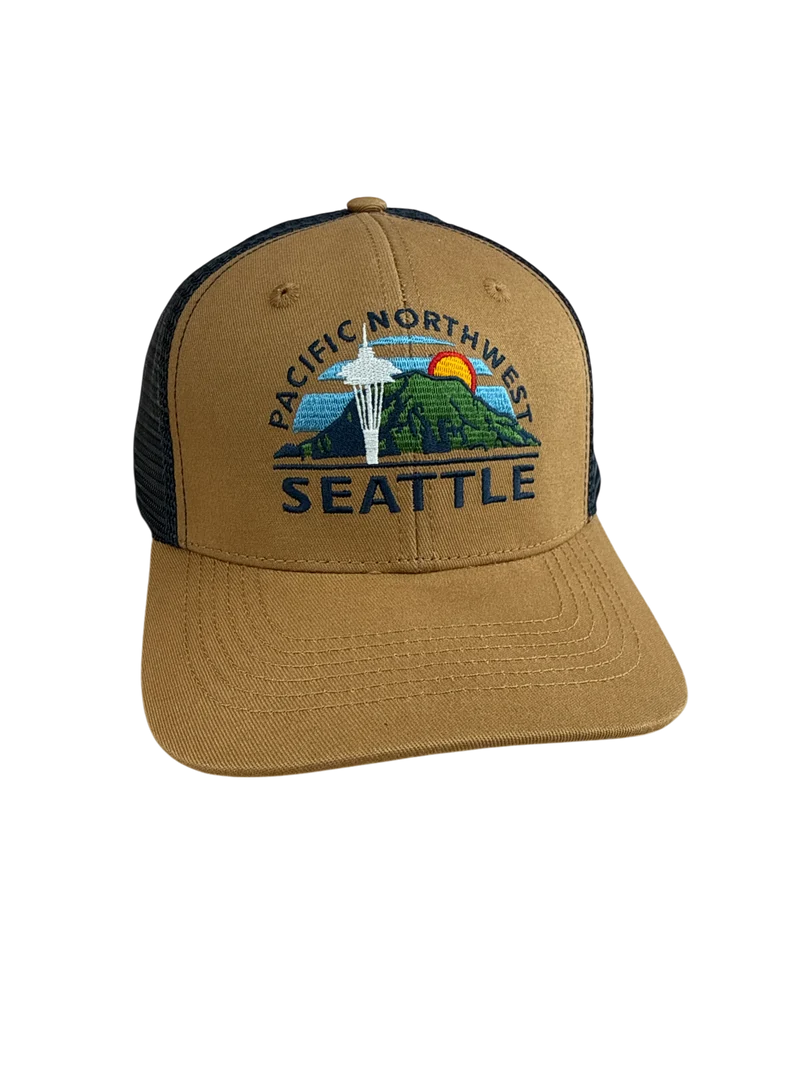 Mt. Rainer Sunset Seattle Hat