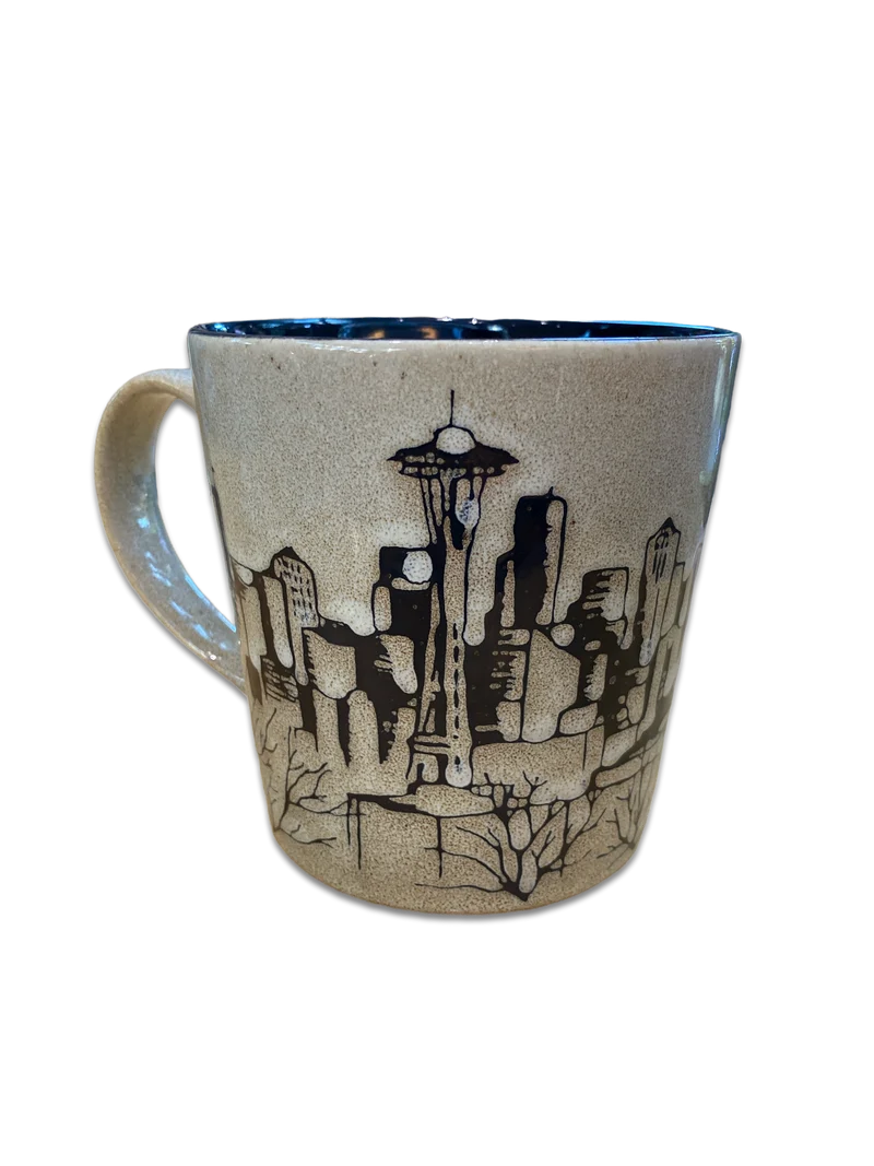 Hand Painted Seattle Skyline Mug