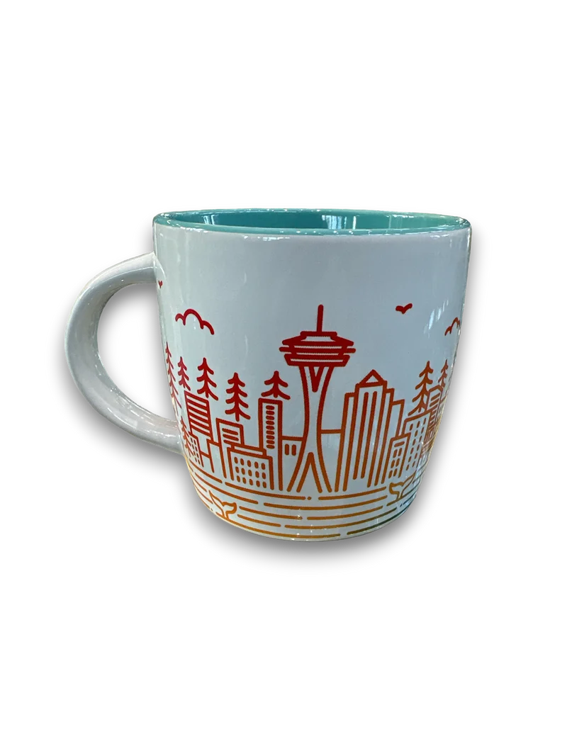 Rainbow Line Art Mug