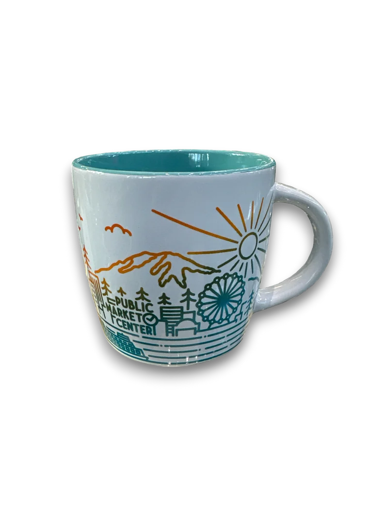 Rainbow Line Art Mug