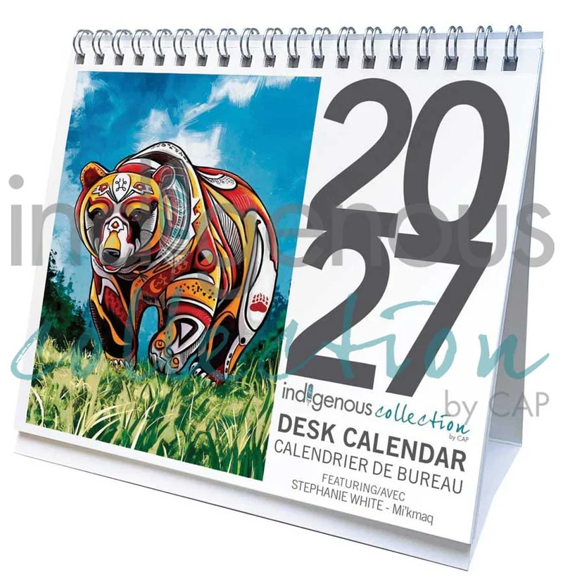 2027 Desk Calendar - Spirit Bear by Stephanie White