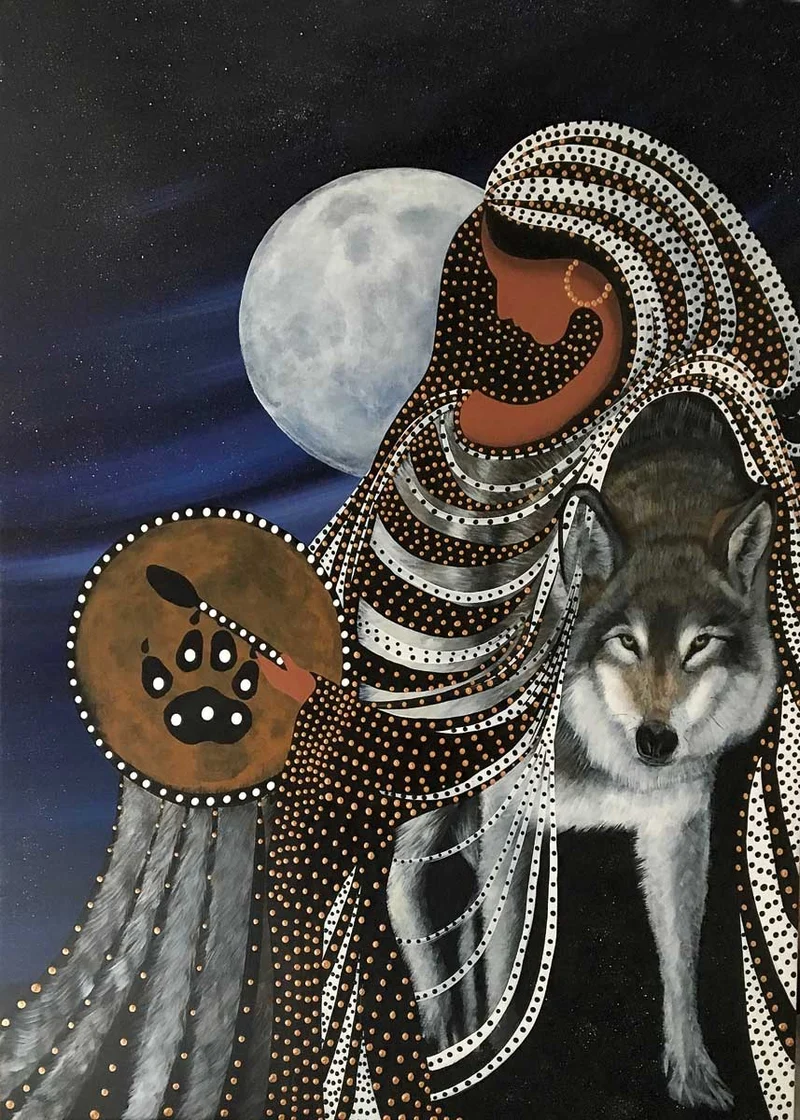 "Shape Shifter" Wall Art by Cree artist Betty Albert