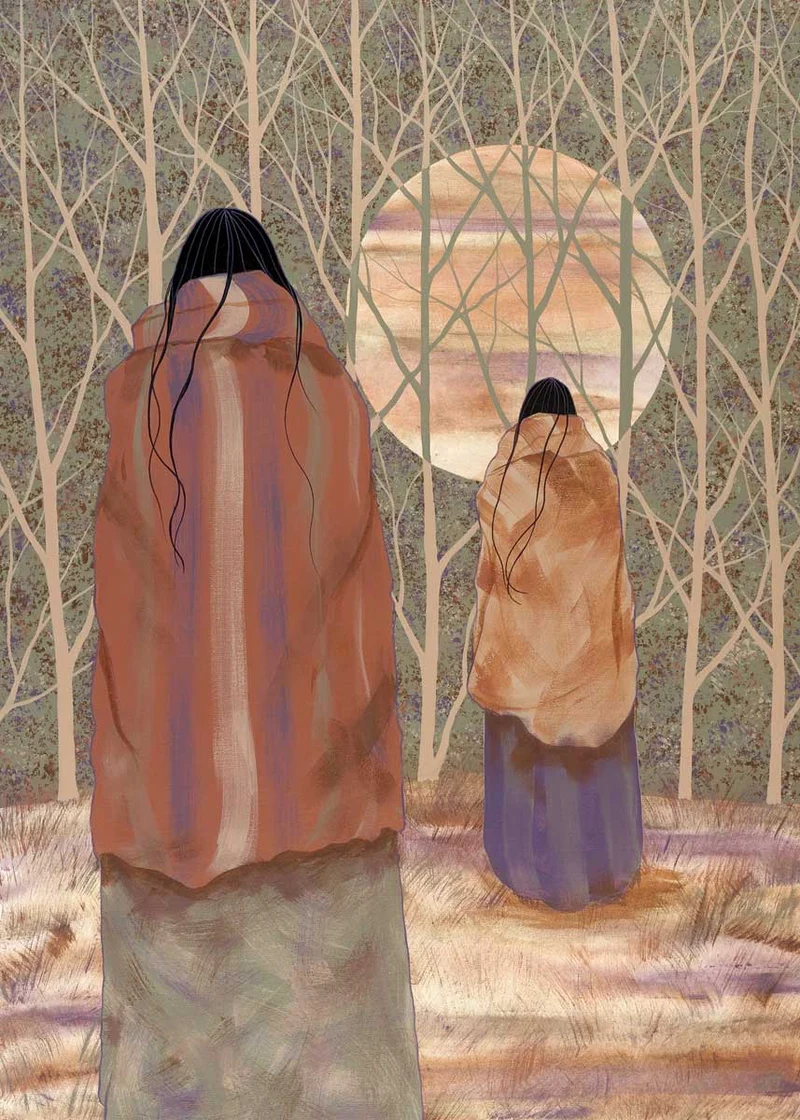 Woodlands Moon Wall Art by Indigenous artist, Jeanne Rorex-Bridges