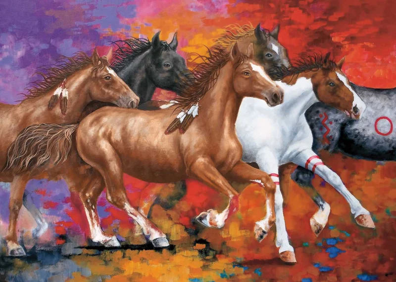 Runnning Free Indigenous Wall Art by John Balloue