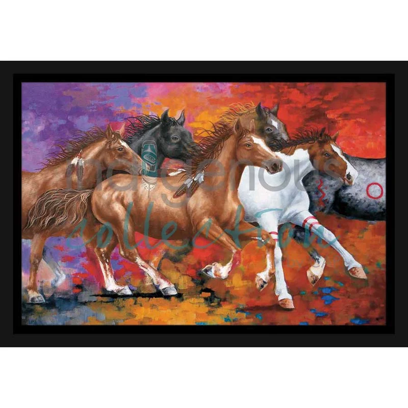 Runnning Free Indigenous Wall Art by John Balloue