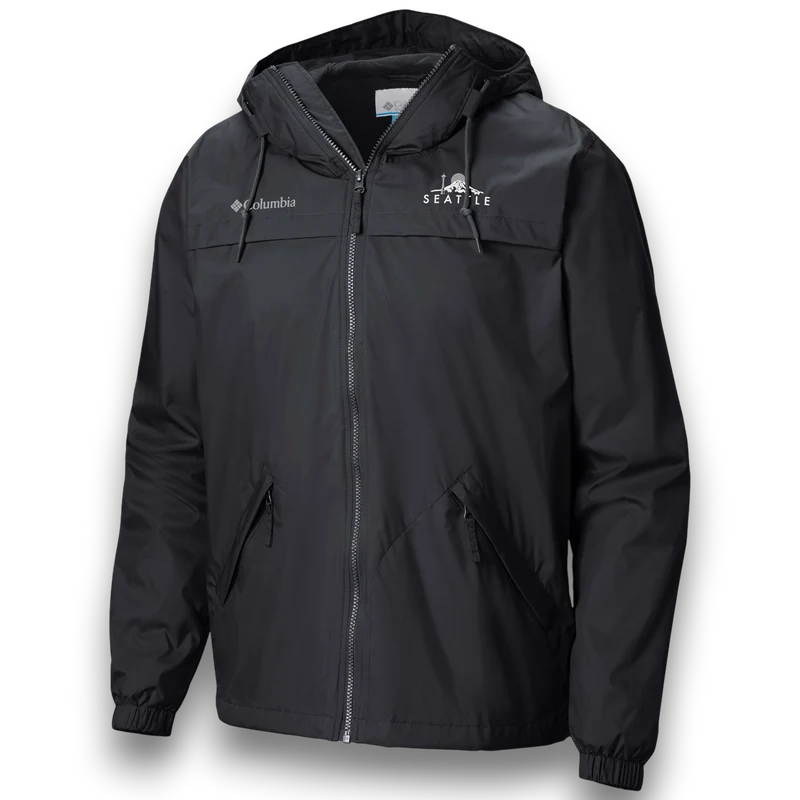 Seattle Embroidered Columbia Rain Jacket