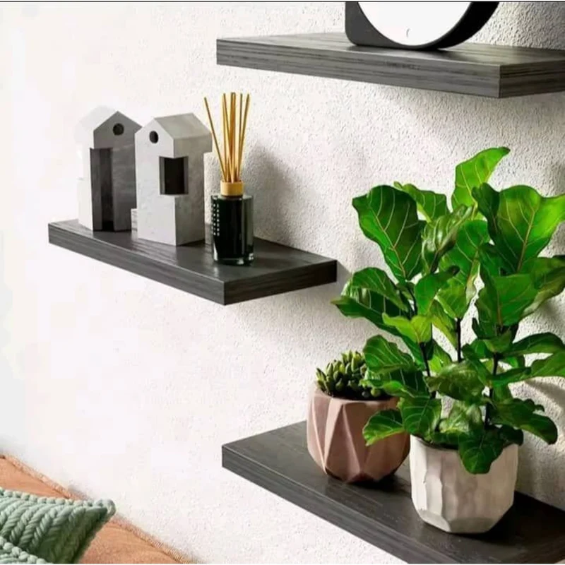 أرفف جدارية عائمة MDF – 5 ألوان – 4 مقاسات