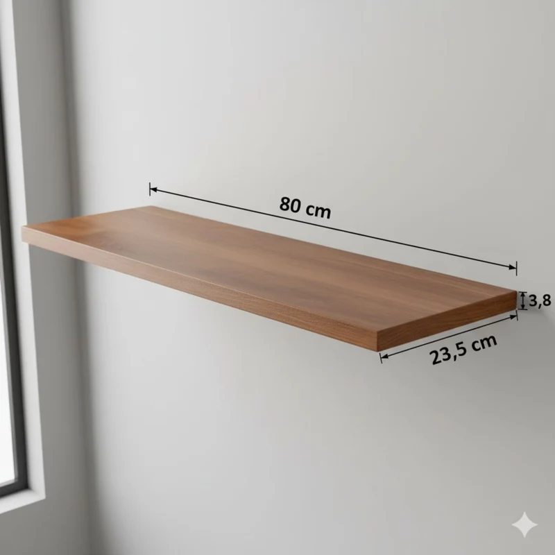 أرفف جدارية عائمة MDF – 5 ألوان – 4 مقاسات