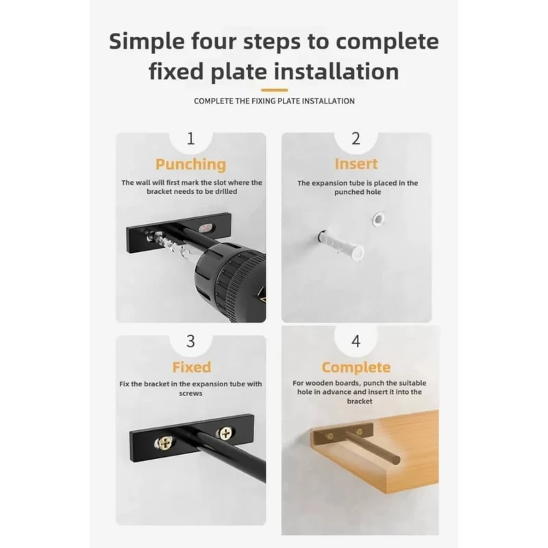 أرفف جدارية عائمة MDF – 5 ألوان – 4 مقاسات
