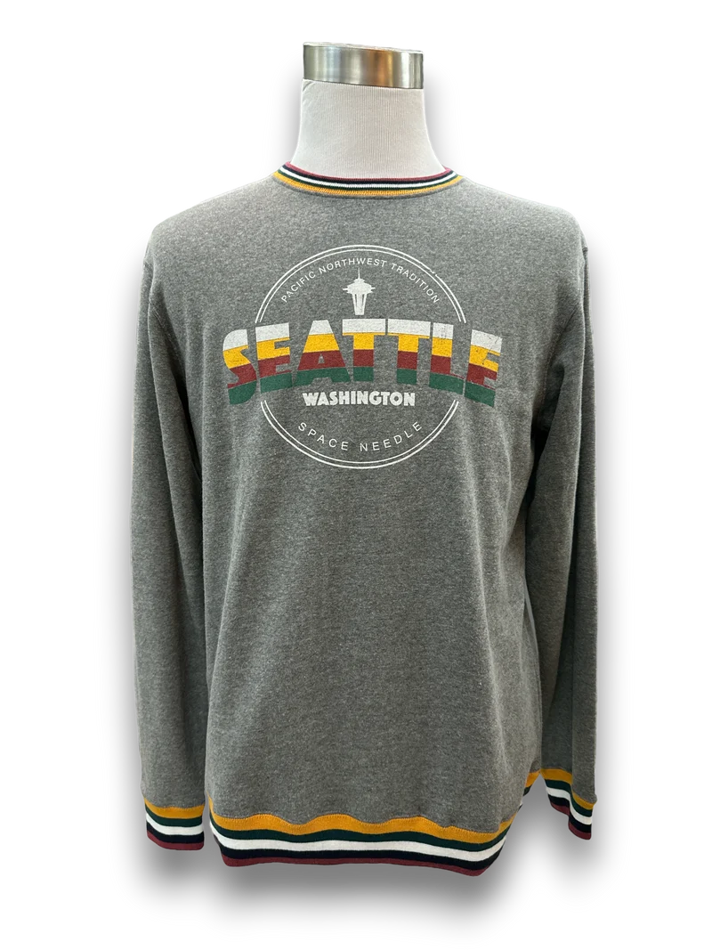 Seattle Stripe Crew Neck Sweatshirt